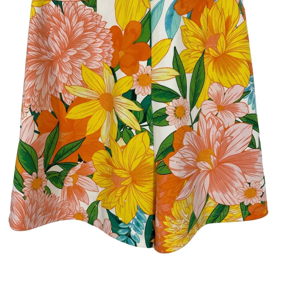 Great Jones Hawaiian Floral Romper Size XS Orange - Picture 11 of 14